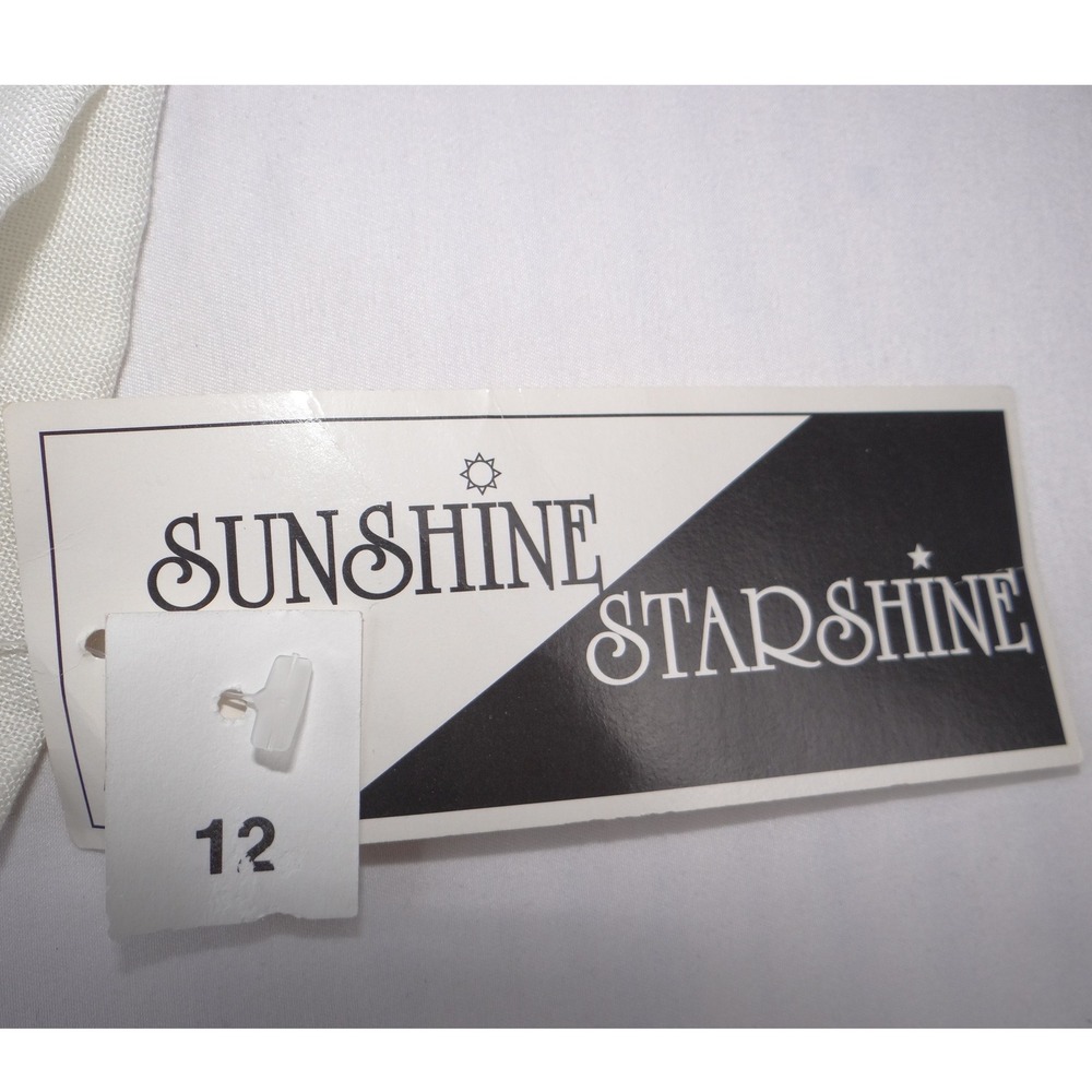 NWT Vintage Sunshine Starshine Women Navy White Pleated Drop Lace Waist Dress 12 - Picture 4 of 10